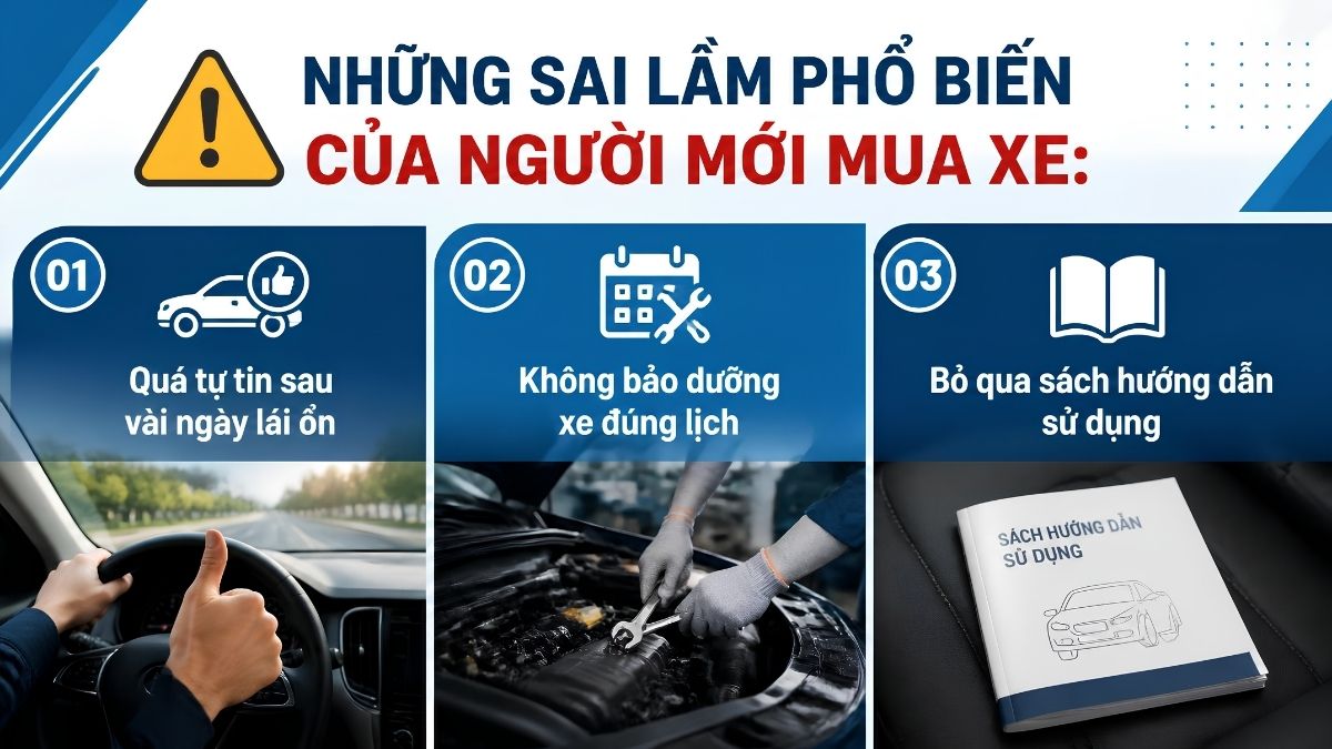 Những sai lầm phổ biến của người mới mua xe