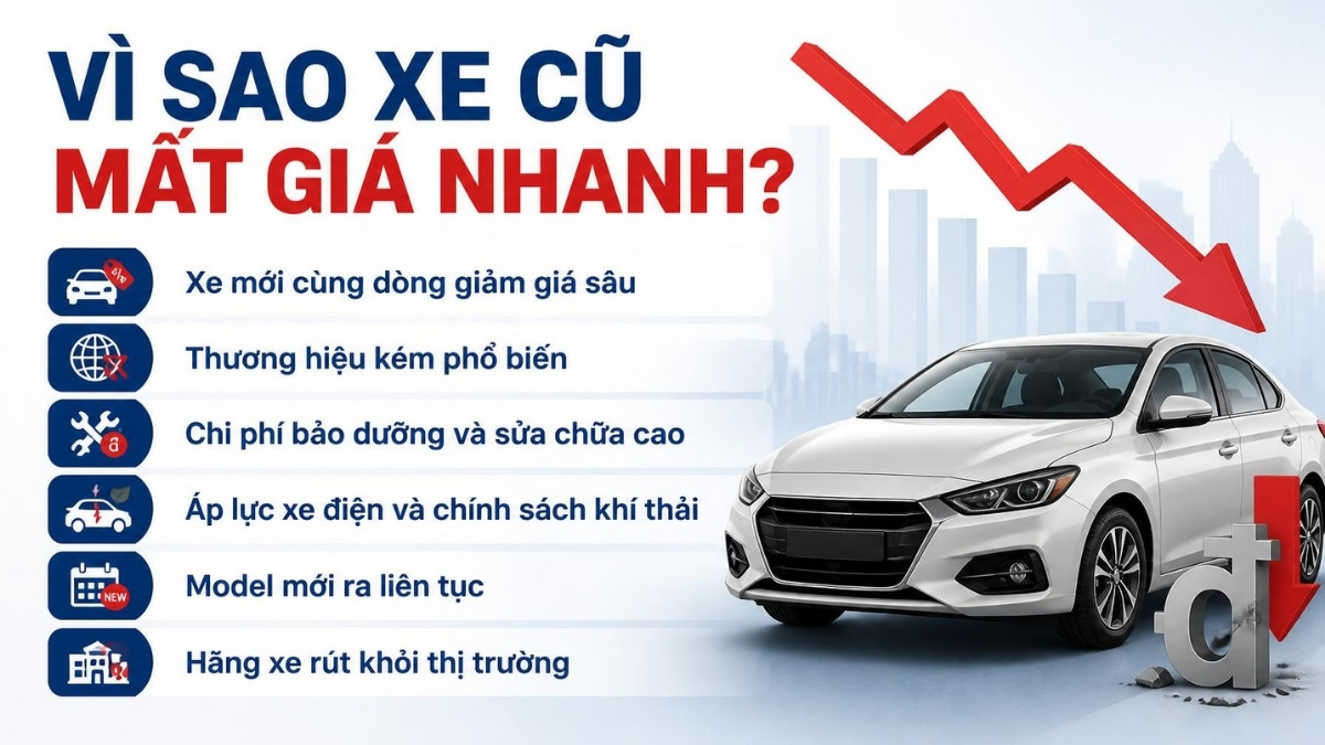 Vì sao xe cũ mất giá nhanh? Vì sao xe cũ mất giá nhanh?